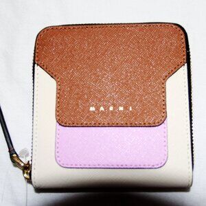 BNWT AW22 MARNI COLORBLOCK LEATHER BIFOLD WALLET